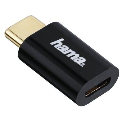 Adaptador HAMA micro USB - USB Type-C, preto - 178399