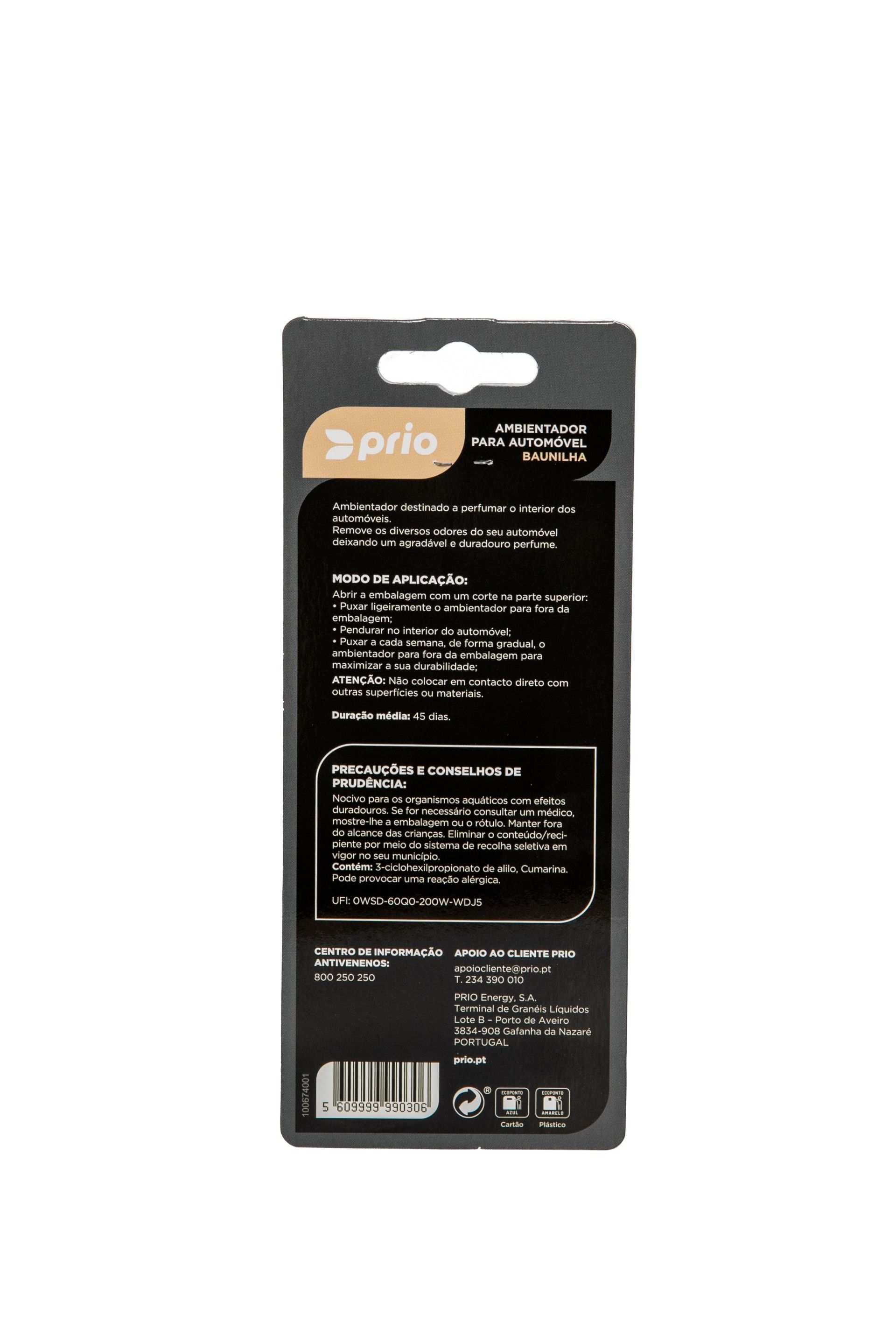 PRIO Ambientador para Automóvel Sense Baunilha