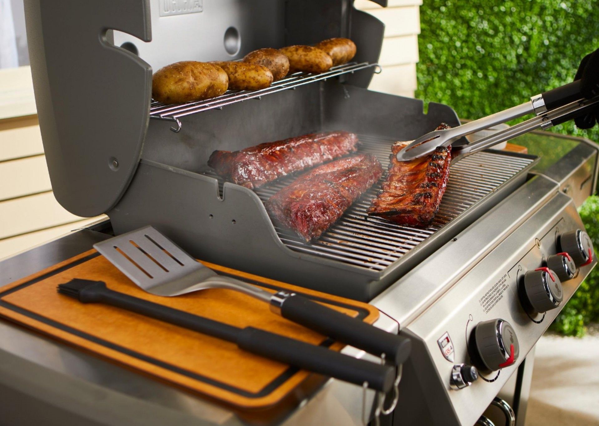 Kit 3 utensílios- Espátula, Pinça e Pincel Premium para Barbecue