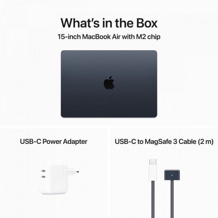 MacBook Air 15 M2 8c/10c 256GB Meia-noite