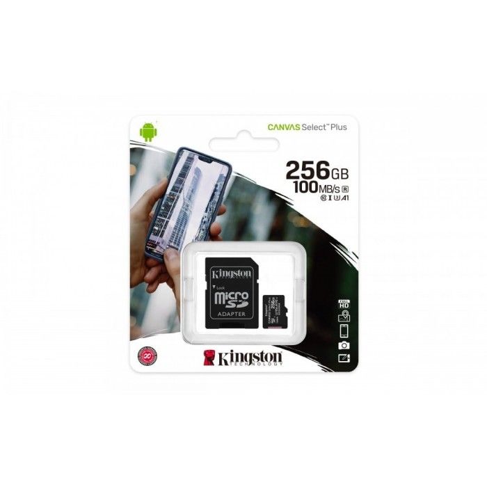 SD 256GB Micro SDXC 100R A1 C10 Card C/Adaptador