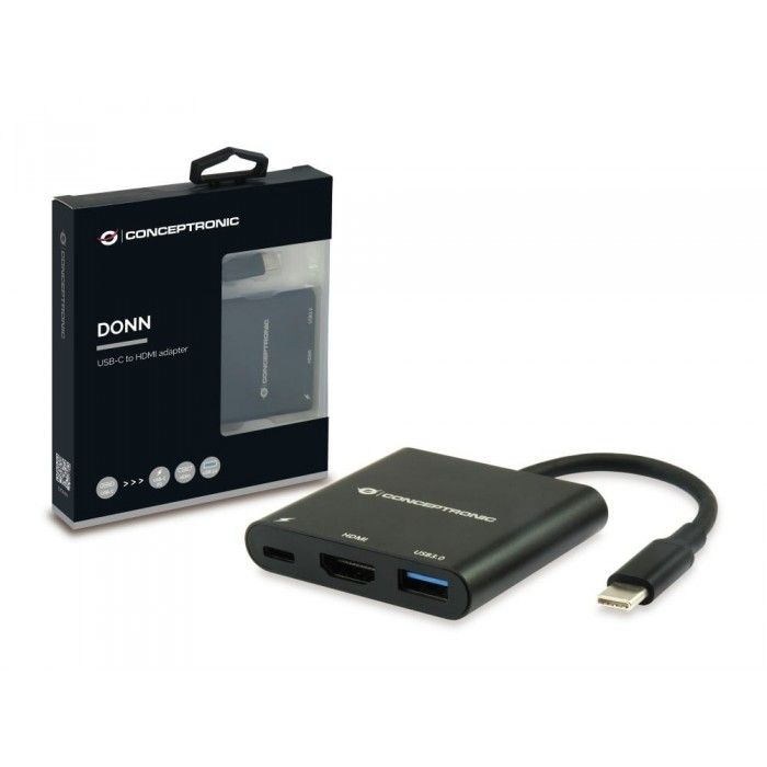 Donn01B 3-in-1 Multifunctional USB-C Adaptador: HDMI: USB 3.0: 60W USB PD