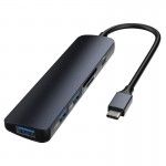 Leopard Type-C To USB3.0 * 3 + PD + Card reader 5 In 1 HUB