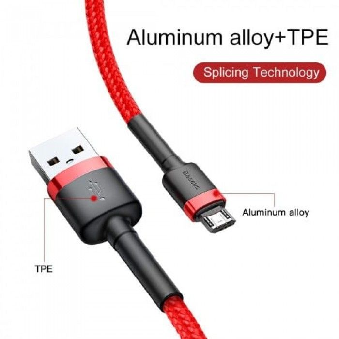 Cabo Usb Cafule For Micro 2.4A 1M Red+Red
