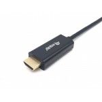 Equip 133412 adaptador de cabo de vdeo 2 m USB Type-C HDMI Type A (Standard) Preto