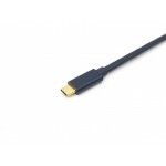 Equip 133413 adaptador de cabo de vdeo 3 m USB Type-C HDMI Type A (Standard) Preto