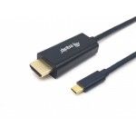 Equip 133413 adaptador de cabo de vdeo 3 m USB Type-C HDMI Type A (Standard) Preto