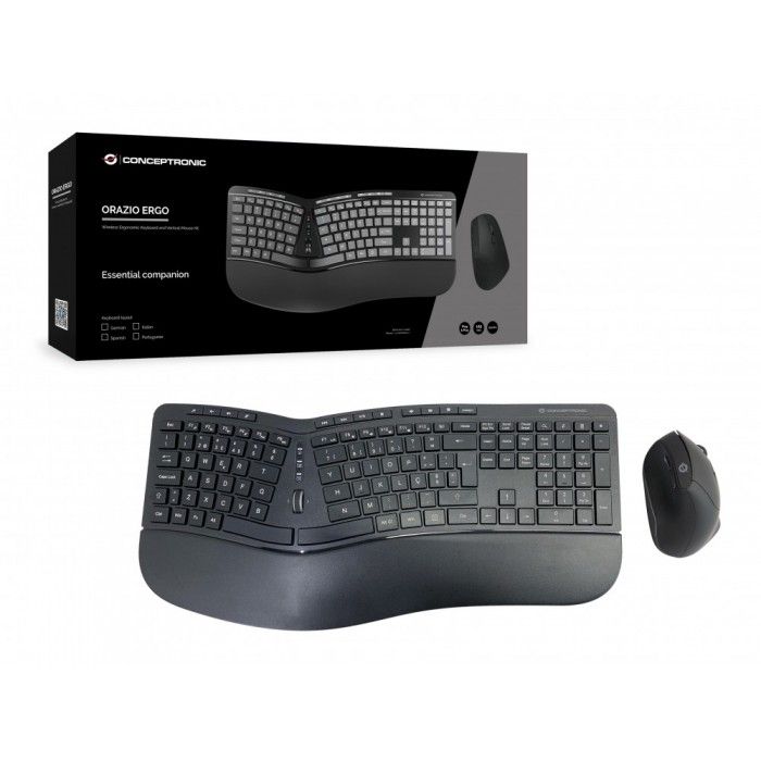 Conceptronic ORAZIO02PT teclado Rato includo RF Wireless QWERTY Portugus Preto