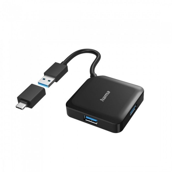 Hub USB-A-Hub, 4 Ports, 5Gbit/S, +USB-C