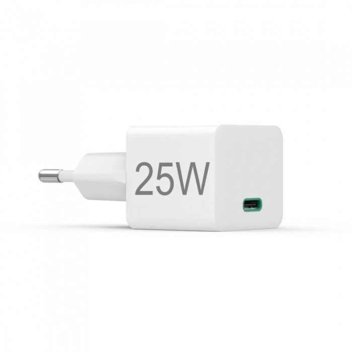 Mini Carregador PD/QC USB-C 25W Branco
