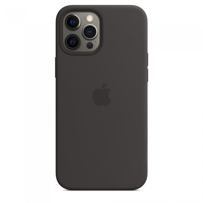 Capa em Silicone c/ MagSafe Para iPhone 12 Pro Max - Preto