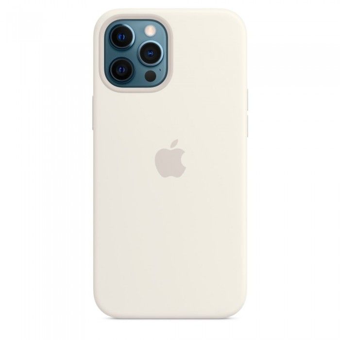 Capa em Silicone c/ MagSafe Para iPhone 12 Pro Max - Branco