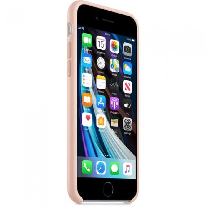 Capa de Silicone Para iPhone SE - Rosa Areia