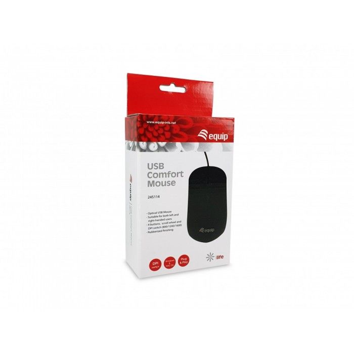 Rato Confort USB 1600DPI Preto