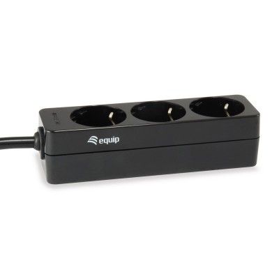 Power Strip IEC Connector with 3 x Schuko C13 Socket. Preto