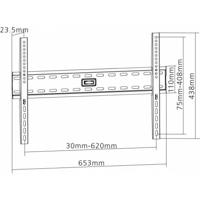 Equip 650330 suporte para TV 177,8 cm (70") Preto