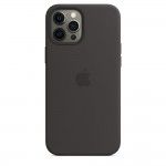 Capa em Silicone c/ MagSafe Para iPhone 12 Pro Max - Preto