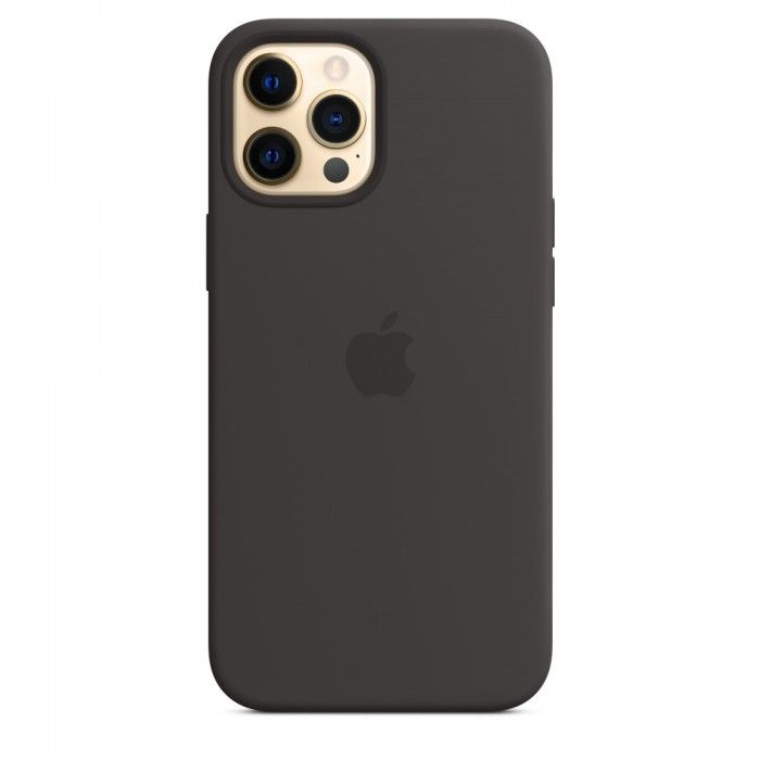 Capa em Silicone c/ MagSafe Para iPhone 12 Pro Max - Preto