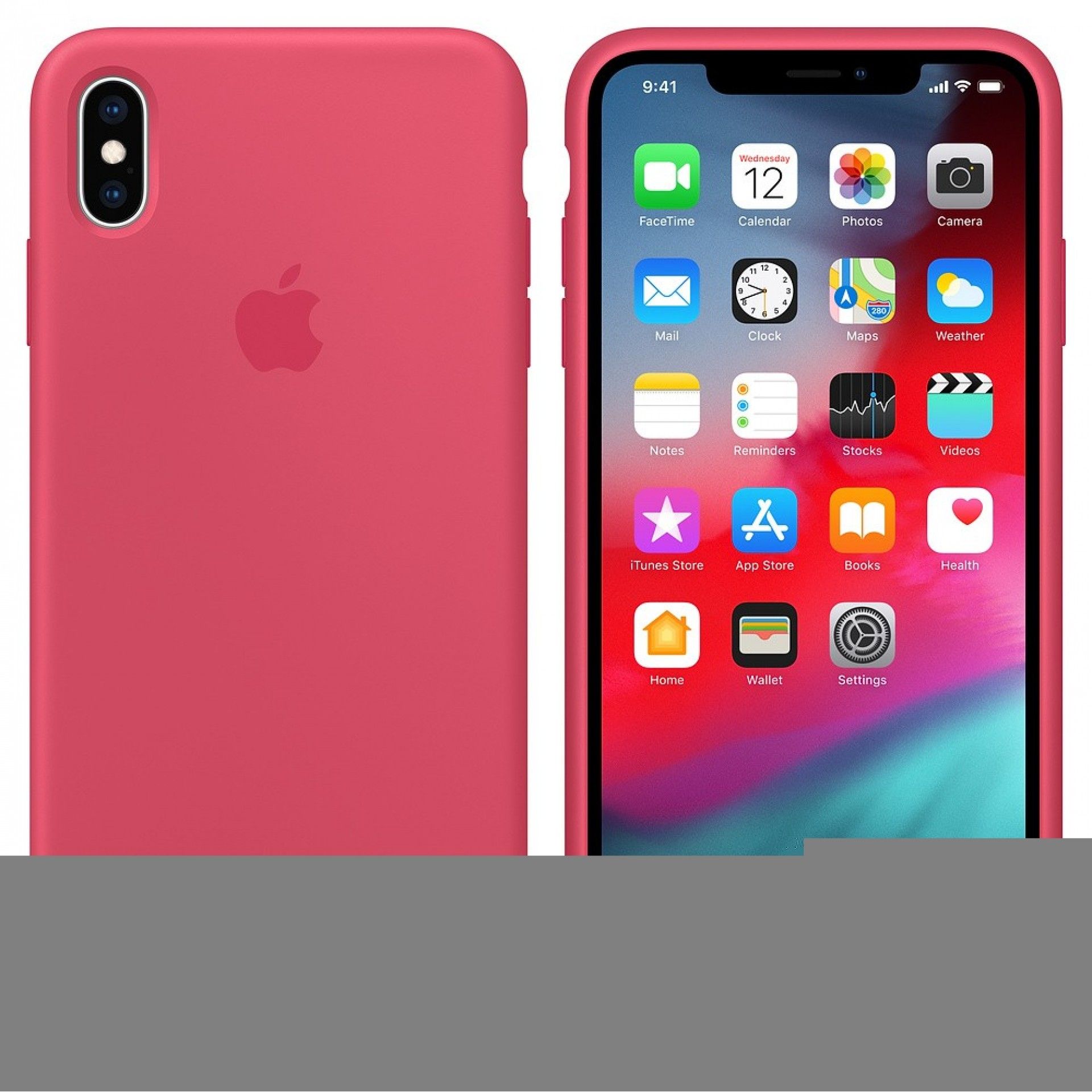 Capa de Silicone iPhone XS Max - Hibiscus