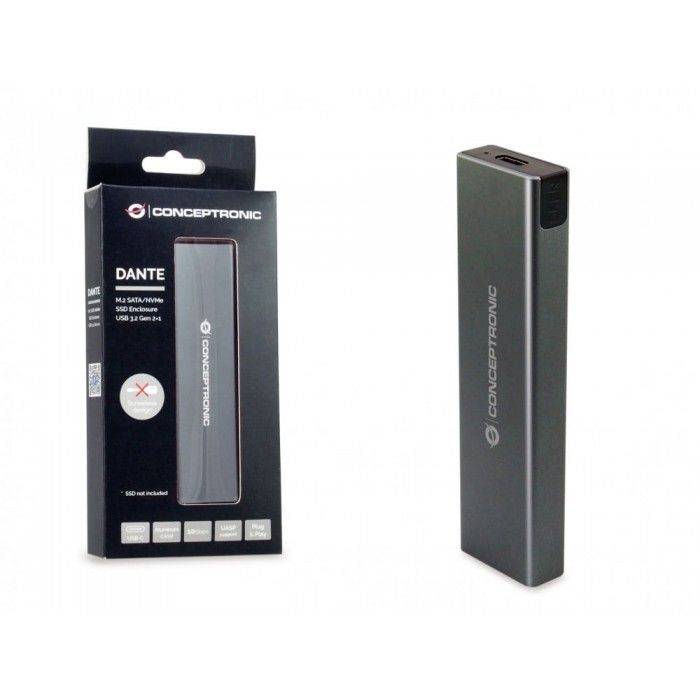 DANTE M.2 SATA/NVMe SSD Enclosure USB-C 3.2 Gen 21