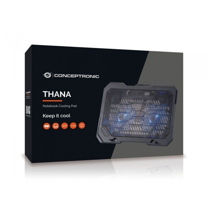 Thana Notebook Cooling Pad at 15.6P 2 Ventoinhas