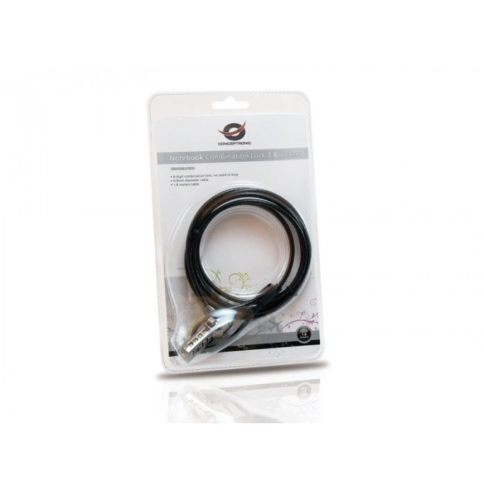 Cadeado Antirroubo Cdigo Conceptronic Preto