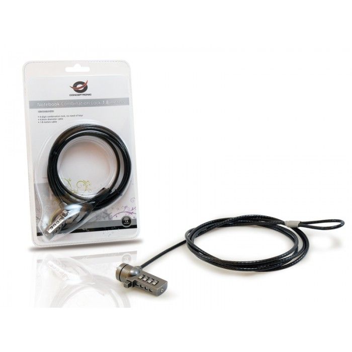 Cadeado Antirroubo Cdigo Conceptronic Preto