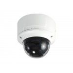 Fixed Dome IP Network Camera. 8-Megapixel. H.265/264. 4.3X tical Zoom. 802.3af PoE. IR LEDs. two-wa