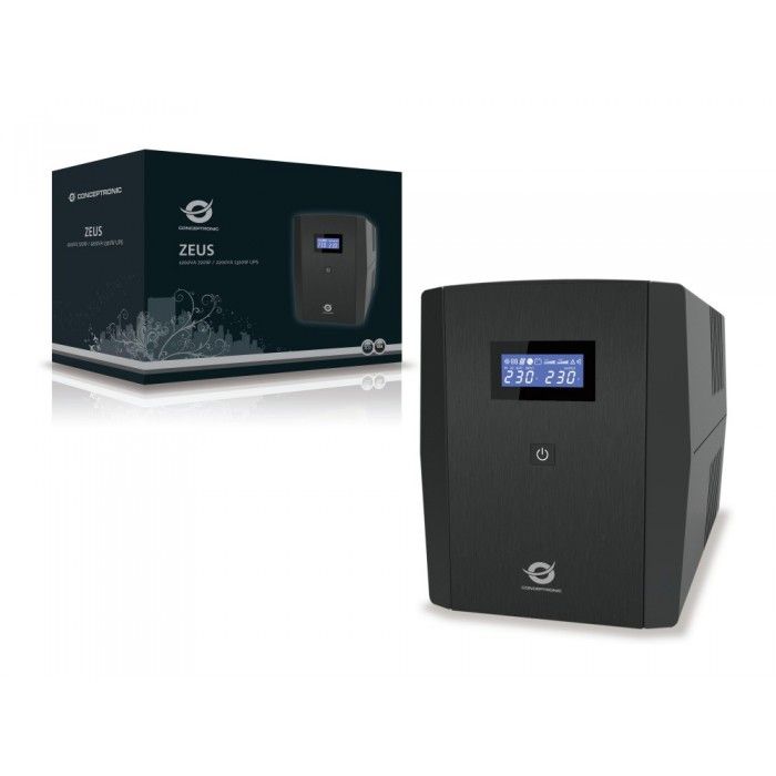 UPS Zeus 2200VA 1320W : IEC + Ficha schuko