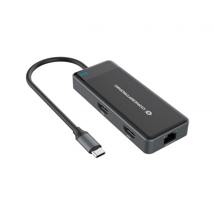 Donn 7-in-1 Docking Station USB 3.2 Gen 1 HDMI x 2 USB 3.0 x 3 GbE 100W USB PD