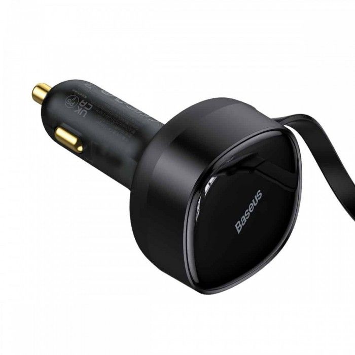 Carregador Isqueiro Usb-c + Lightning 30w Preto