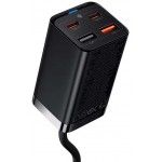 Carregador Baseus Rpido Gan3 Pro: 2x Usb-C: 2x Usb: 65W Preto