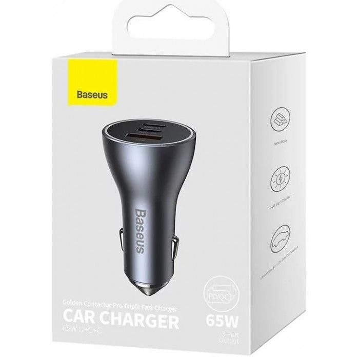 Carregador Isqueiro Golden Contractor Pro Usb-C/Usb 65W Cinzento