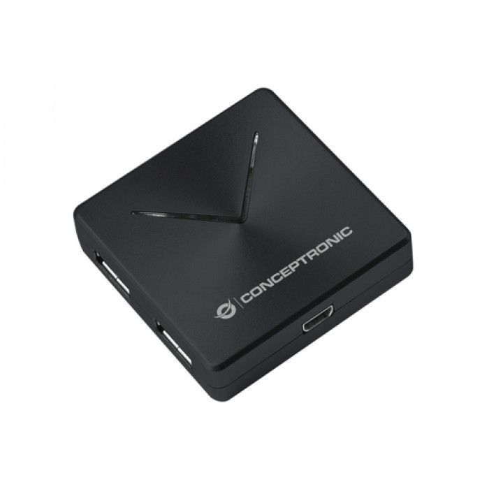 Conceptronic HUBBIES02B hub de interface USB 3.2 Gen 1 (3.1 Gen 1) Mini-B 5000 Mbit/s Preto