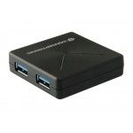 Conceptronic HUBBIES02B hub de interface USB 3.2 Gen 1 (3.1 Gen 1) Mini-B 5000 Mbit/s Preto