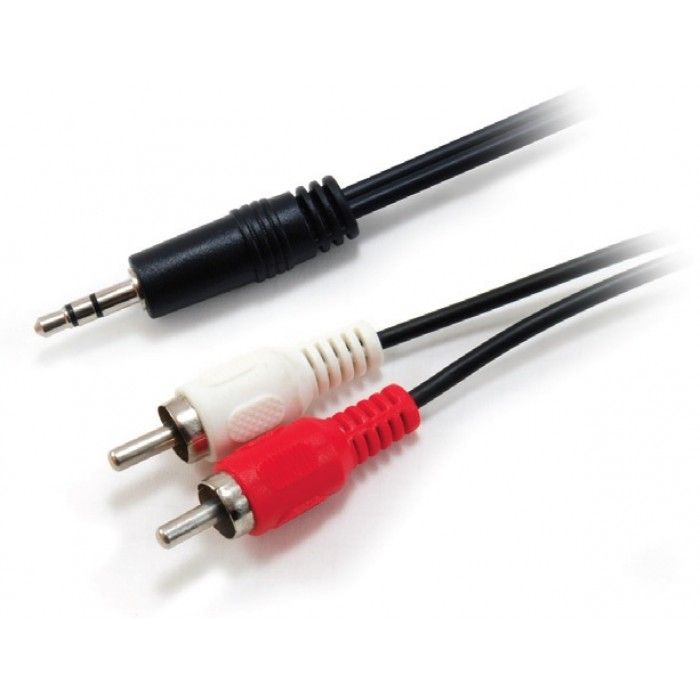 Cabo de udio 3.5mm > 2 x RCA Macho/Macho 2.5 Metros