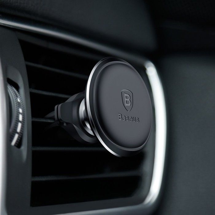 Suporte Telemvel Carro grelha ventilao Magnetic c/ Cabo Clip Preto