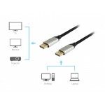 Equip 119262 cabo DisplayPort 2 m Alumnio, Preto