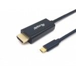 Equip 133412 adaptador de cabo de vdeo 2 m USB Type-C HDMI Type A (Standard) Preto