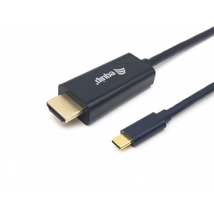 Equip 133412 adaptador de cabo de vdeo 2 m USB Type-C HDMI Type A (Standard) Preto