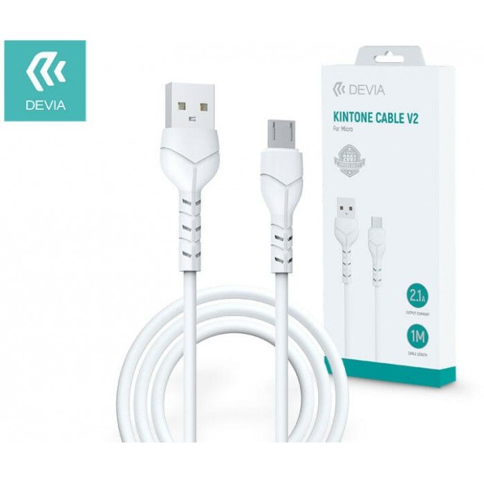 Cabo Kintone USB - MicroUSB 1m 2.1A Branco