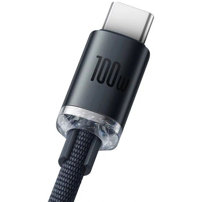 Cabo Usb - Usb-C Crystal Shine 100W 2m Preto