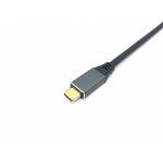 Equip 133417 adaptador de cabo de vdeo 3 m USB Type-C HDMI Type A (Standard) Cinzento, Preto