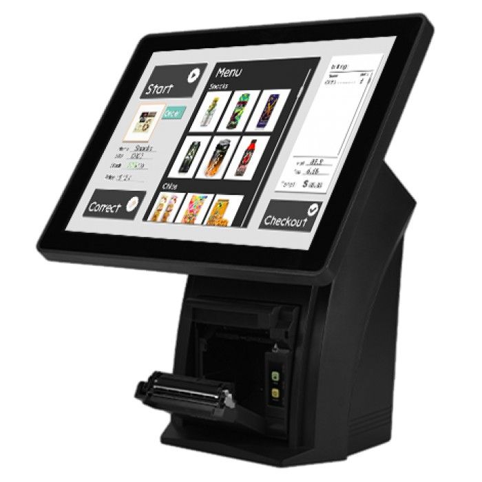 POS ZQ-P1088MAX+ 15.6P Touch J1900 4GB 64GB W10P C/ Visor Cliente 2X20 & Imp. 80mm