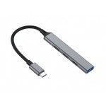 Equip 128961 hub de interface USB 3.2 Gen 1 (3.1 Gen 1) Type-C 5000 Mbit/s Preto, Cinzento