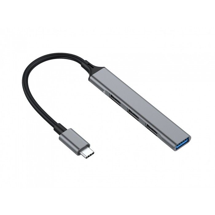 Equip 128961 hub de interface USB 3.2 Gen 1 (3.1 Gen 1) Type-C 5000 Mbit/s Preto, Cinzento