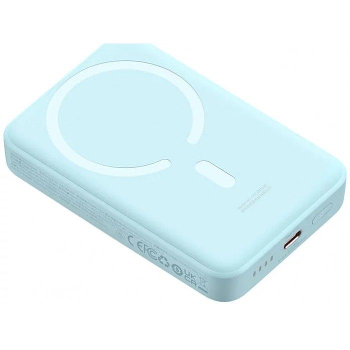 Magnetic Mini Wireless Fast Charge Power Bank 10000Mah 30W Azul