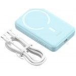 Magnetic Mini Wireless Fast Charge Power Bank 10000Mah 30W Azul