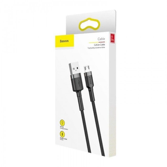 Cabo Usb Cafule For Micro 2A 3M Gray+Black