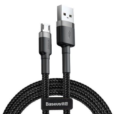 Cabo Usb Cafule For Micro 2A 3M Gray+Black